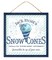 Jack Frost's Snow Cones Wooden Sign, 10" Square, For Wreath Accents, Door/Wall Hangers, Christmas Crafts and Winter Decorations